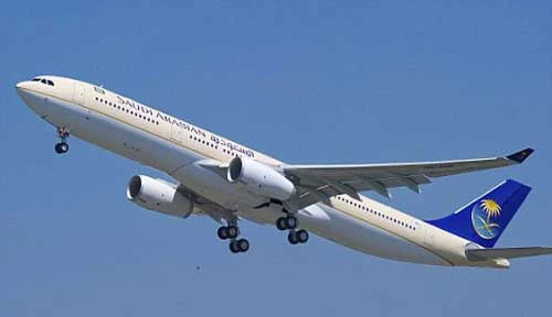 Máy bay của hãng hàng không Arab Saudi. Ảnh minh họa: Airbus Máy bay củaãng hàng không Arab Saudi