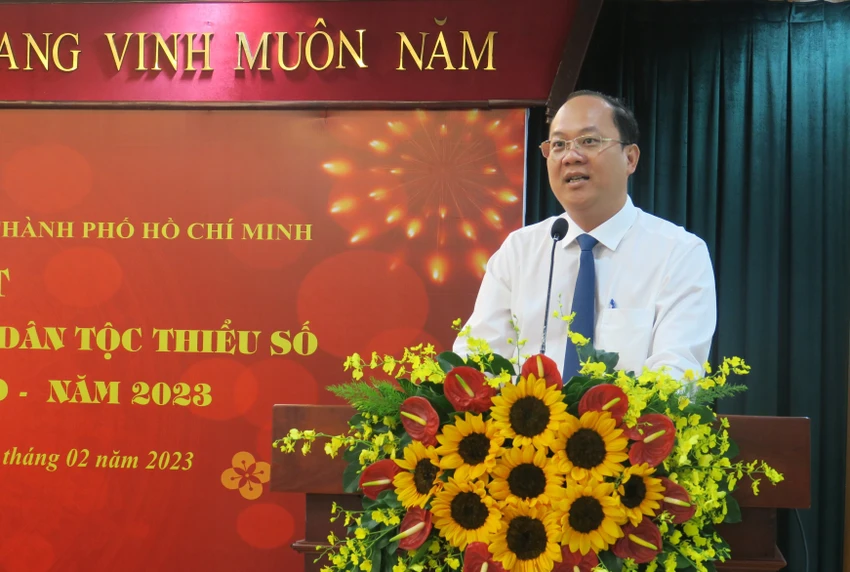 Phó Bí thư Thành ủy TP.HCM Nguyễn Hồ Hải phát biểu tại buổi họp mặt. Ảnh: VT Phó Bí thư Thành ủy TP.HCM Nguyễn Hồ Hải phát biểu tại buổi họp mặt. Ảnh: VT