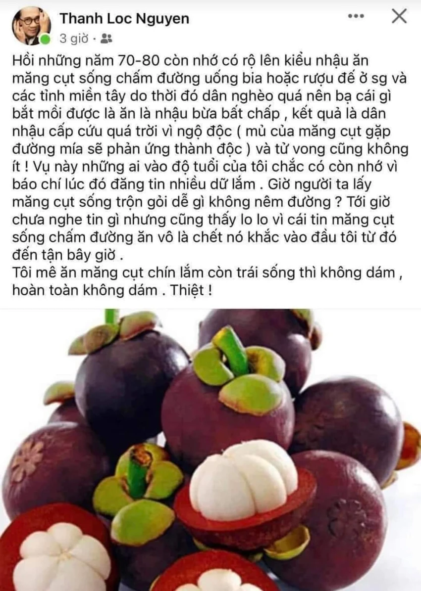 Nghệ sĩ Thành Lộc chia sẻ trên trang facebook cá nhân. Ảnh: Chụp màn hình Nghệ sĩ Thành Lộc chia sẻ trên trang facebook cá nhân. Ảnh: Chụp màn hình