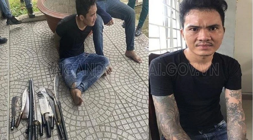 Nghi can Phạm Văn Búa (tức Minh Xăm) là nghi can cộm cán, cầm đầu băng nhóm. Ảnh: CA. Nghi can Phạm Văn Búa (tức Minh Xăm) là nghi can cộm cán, cầm đầu băng nhóm. Ảnh: CA.