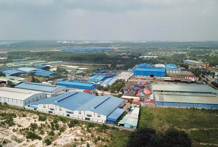 Một góc Cụm KCN Phước Tân rộng 72ha xây dựng trái phép. Ảnh: VH.