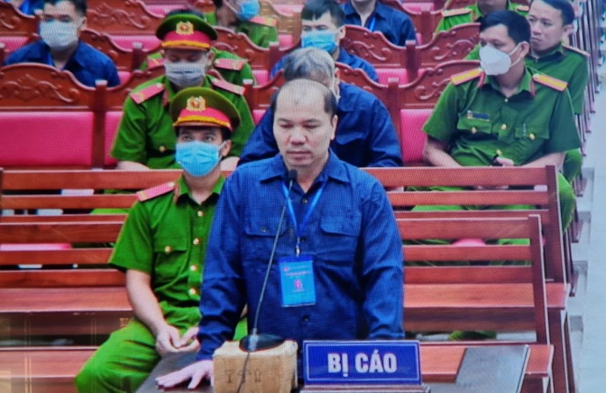 Thuyền trưởng tàu Western Sea Lê Đình Hùng tại phiên tòa. Ảnh: VH. Thuyền trưởng tàu Western Sea Lê Đình Hùng tại phiên tòa. Ảnh: VH.