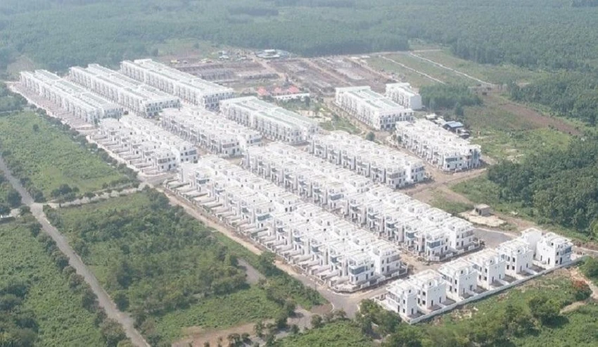 Một dự án bất động sản của Công ty Cổ phần đầu tư LDG tại xã Giang Điền (huyện Trảng Bom). Ảnh: VH. Một dự án bất động sản của Công ty Cổ phần đầu tư LDG tại xã Giang Điền (huyện Trảng Bom). Ảnh: VH.
