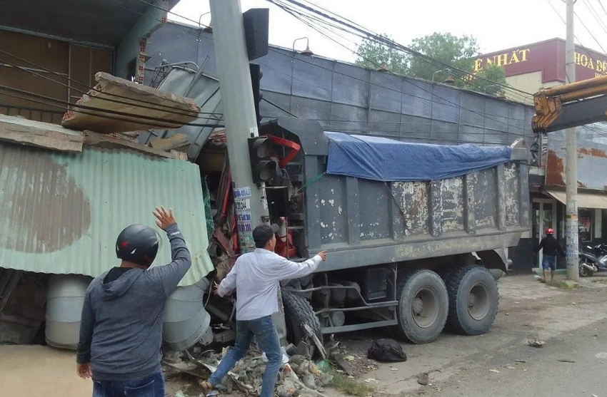 Hiện trường vụ tai nạn. Ảnh: CTV. Hiện trường vụ tai nạn