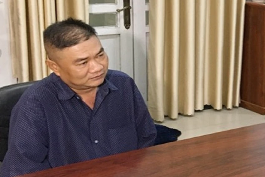 Nghi can Hứa Nghiệp Thắng tại cơ quan công an. Ảnh: CA. Nghi can Hứa Nghiệp Thắng tại cơ quan công an. Ảnh: CA.