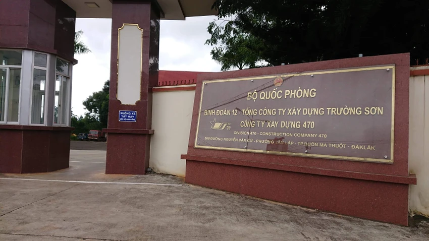 Trụ sở Công ty 470 tại TP Buôn Ma Thuột. Ảnh: VL Trụ sở Công ty 470 tại TP Buôn Ma Thuột. Ảnh: VL