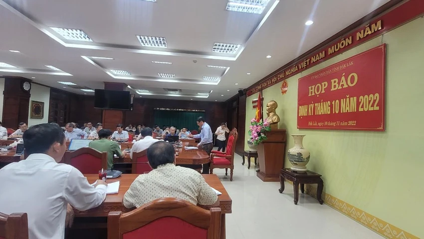 Toàn cảnh buổi họp báo. Ảnh: VŨ LONG