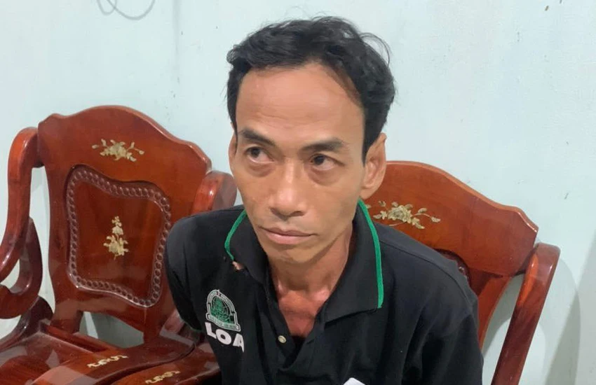 Tạ Thanh Sơn khi bị bắt. Ảnh: QD Tạ Thanh Sơn khi bị bắt. Ảnh: QD