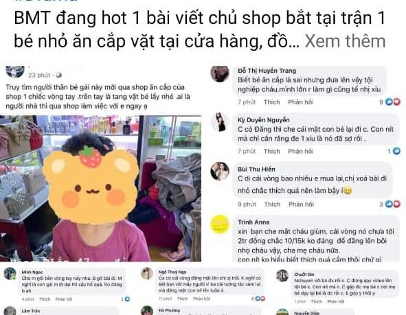 Thông tin cháu bé năm tuổi bị bêu tên và hình ảnh lên mạng xã hội. Ảnh chụp từ màn hình Thông tin cháu bé năm tuổi bị bêu tên và hình ảnh lên mạng xã hội. Ảnh chụp từ màn hình