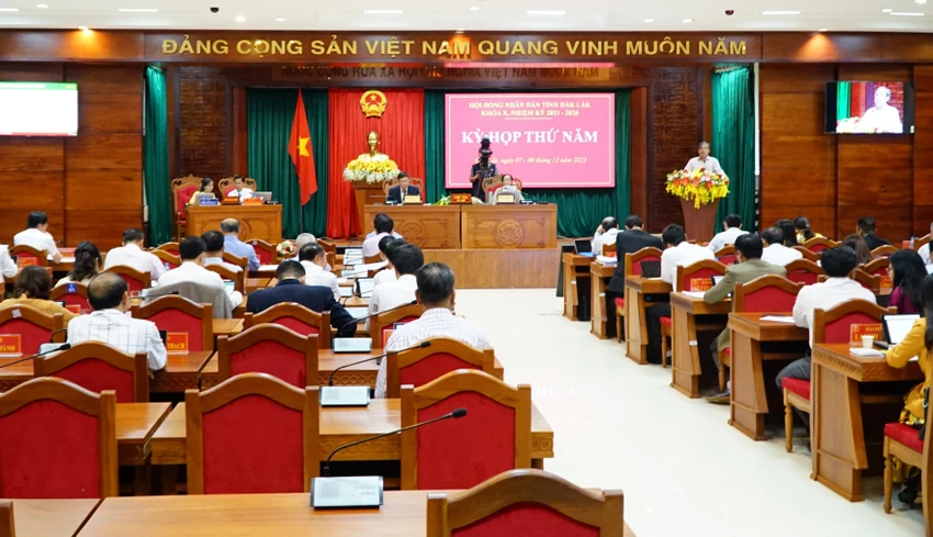Toàn cảnh kỳ họp HĐND tỉnh Đắk Lắk. Ảnh: VŨ LONG Toàn cảnh kỳ họp HĐND tỉnh Đắk Lắk. Ảnh: VŨ LONG