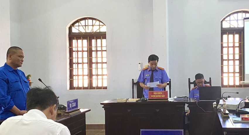 Bị cáo Trần Văn Hiệp tại phiên xét xử sơ thẩm. Ảnh: XC Bị cáo Trần Văn Hiệp tại phiên xét xử sơ thẩm. Ảnh: XC