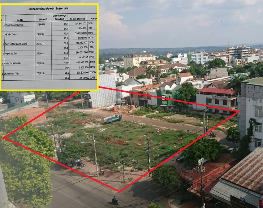 UBND tỉnh Đắk Lắk giao sáu thửa đất ở khu dân cư 47 Đường Lý Tự Trọng gây thiệt hại cho nhà nước khoảng 2,4 tỉ đồng. Ảnh: VŨ LONG Sáu thửa đất ở khu dân cư 47 Đường Lý Tự Trọng