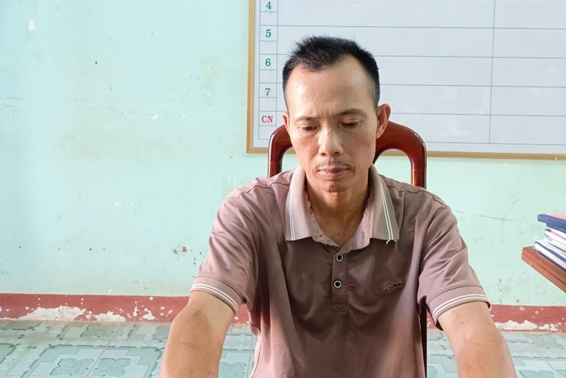 Nguyễn Văn Thành tại cơ quan công an. Ảnh: AX Nguyễn Văn Thành tại cơ quan công an. Ảnh: AX