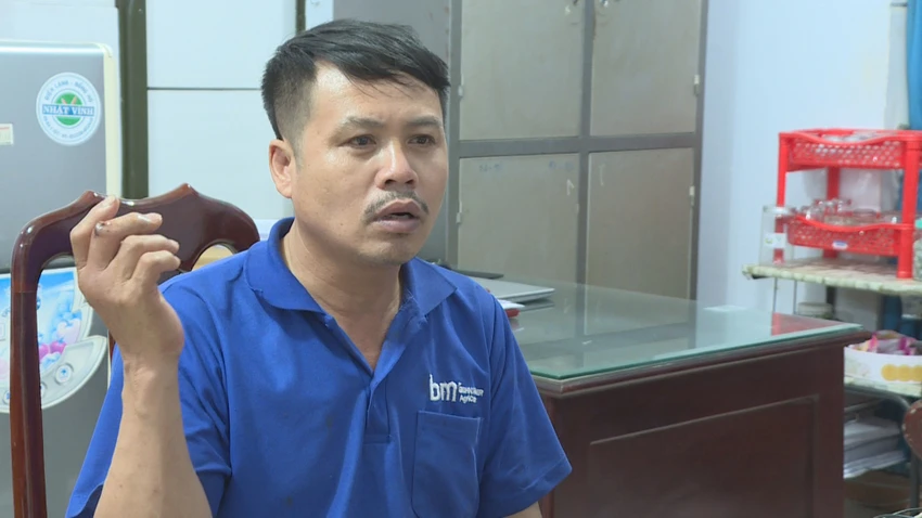 Trần Văn Nam tại cơ quan công an. Ảnh: SĐ Trần Văn Nam tại cơ quan công an. Ảnh: SĐ