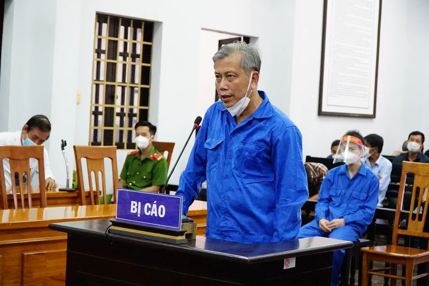 Trịnh Sướng tại phiên xét xử sơ thẩm. Ảnh: VŨ LONG