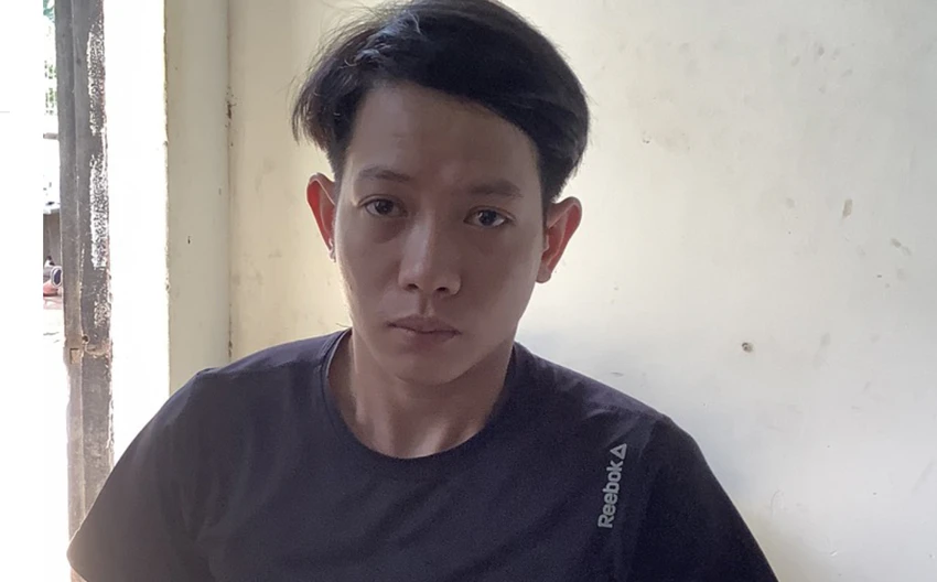 Nguyễn Duy Hải tại cơ quan công an. Ảnh: AX
