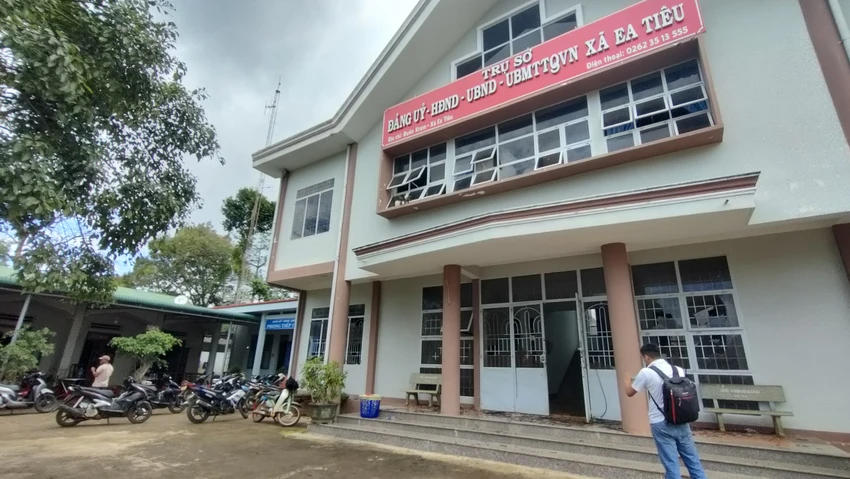 Trụ sở UBND xã Ea Tiêu. Ảnh: LK