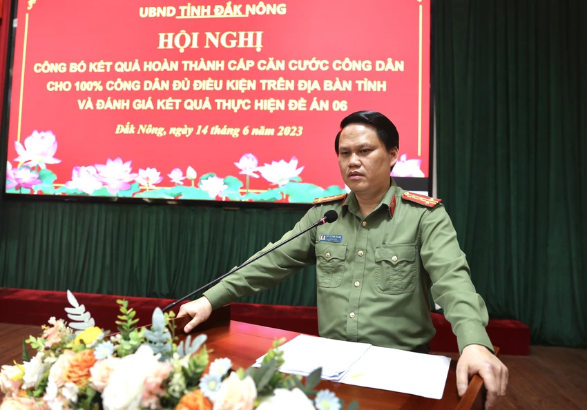 Đại tá Bùi Quang Thanh phát biểu tại hội nghị. Ảnh: MQ Đại tá Bùi Quang Thanh phát biểu tại hội nghị. Ảnh: MQ