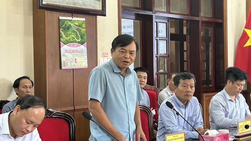 Thứ trưởng Nguyễn Hoàng Hiệp kết luận buổi làm việc. Ảnh: VŨ LONG Thứ trưởng Nguyễn Hoàng Hiệp kết luận buổi làm việc. Ảnh: VŨ LONG