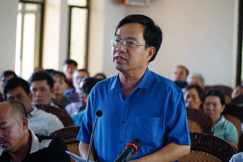 Ông Nguyễn Trọng Ngọc phát biểu tại buổi đối thoại. Ảnh: VŨ LONG Ông Nguyễn Trọng Ngọc phát biểu tại buổi đối thoại. Ảnh: VŨ LONG