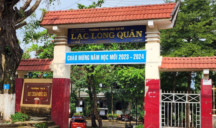 Trường THCS Lạc Long Quân. Ảnh: AX Trường THCS Lạc Long Quân. Ảnh: AX
