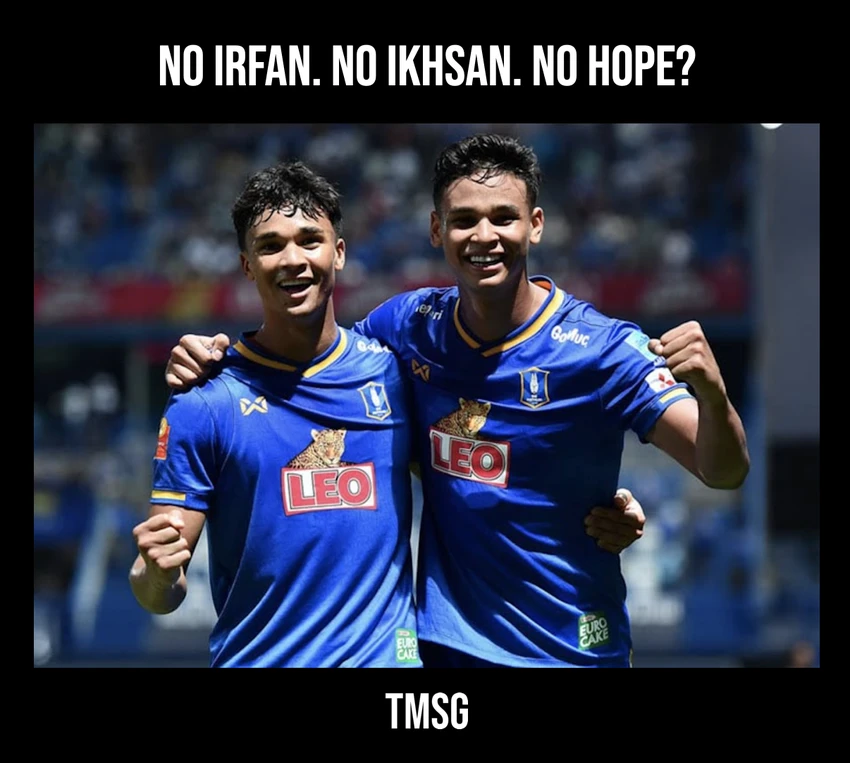 Báo chí Singapore "chế" tấm hình- Không Irfan, không Ikhsan không hy vọng.