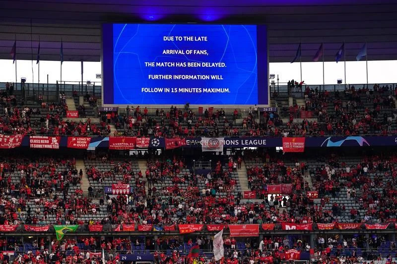 Trận chung kết Champions League bị delay 36 phút. Ảnh: Getty Trận chung kết Champions League bị delay 36 phút. Ảnh: Getty
