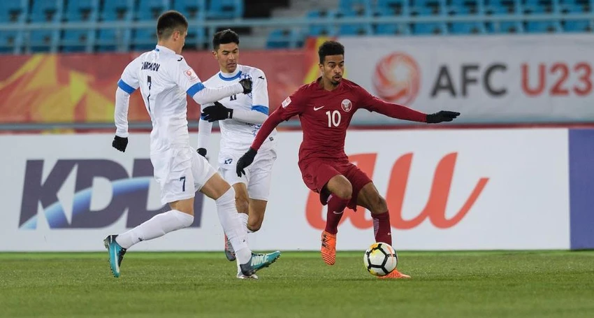 ...Nhưng qua lượt trận hai, ứng viên Qatar bị chủ nhà Uzbekistan "đè" 6-0. Ảnh: AFC ...Nhưng qua lượt trận hai, ứng viên Qatar bị chủ nhà Uzbekistan "đè" 6-0. Ảnh: AFC