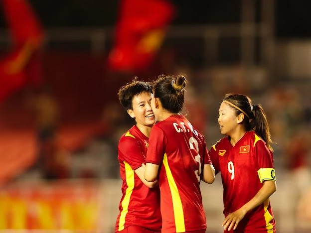 Các cô gái Việt có chiến thắng 4-0 trước Myanmar. Ảnh: VFF Các cô gái Việt có chiến thắng 4-0 trước Myanmar. Ảnh: VFF