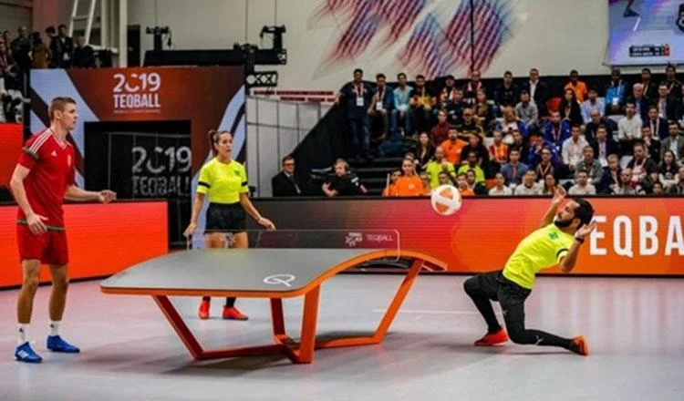 Teqball, môn thể thao thi đấu biểu diễn ở SEA Games 32, không tính huy chương. Ảnh: K.T Teqball, môn thể thao thi đấu biểu diễn ở SEA Games 32, không tính huy chương. Ảnh: K.T