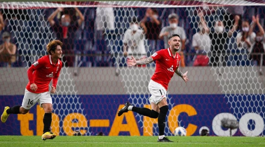 Ngoại binh Karlson mở điểm cho Urawa Red Diamonds ở phút 32. Ảnh: AFC Ngoại binh Karlson mở điểm cho Urawa Red Diamonds ở phút 32. Ảnh: AFC