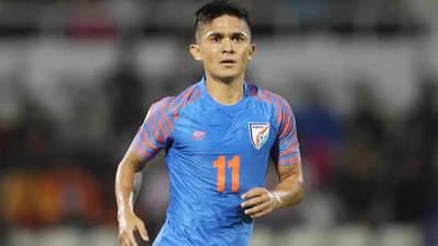 Sunil Chhetri, 38 tuổi sẽ đeo băng đội trưởng tuyển Ấn Độ. Ảnh: I.T Sunil Chhetri, 38 tuổi sẽ đeo băng đội trưởng tuyển Ấn Độ. Ảnh: I.T