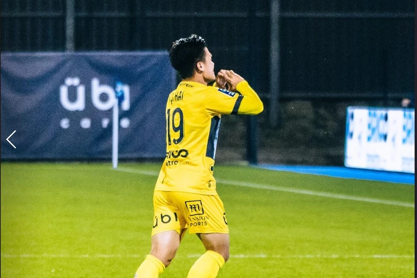 PAU FC đã cho Quang Hải về khoác áo tuyển VN đá AFF Cup 2022. Ảnh: PAU FC Quang Hải