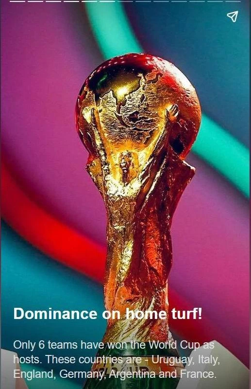 Lịch sử VCK World Cup chỉ chứng kiến sáu lần nước chủ nhà lên ngôi vô địch gồm: Uruguay, Ý, Anh, Đức, Argentina, Pháp. Sân Lusail, sân lớn nhất trong tám sân World Cup 2022 của Qatar, sân có sức chứa 80 ngàn người là nơi diễn ra trận chung kết World Cup 2022. Sân Temperary này của Qatar là nơi chứa các thùng container hư gần cảng Doha, nó được cải tạo lại làm sân bóng cho World Cup 2022. Sẽ có 5,5 tỉ người trên khắp hành tinh xem trực tiếp World Cup 2022 qua các phương tiện nghe nhìn và xem trực tiếp trên sân. Tuyển Mỹ dự World Cup 2022 là đội trẻ nhất trong số 32 đội, tuổi trung bình toàn đội là 24,5 tuổi. Qatar là quốc gia đầu tiên ở Trung Đông, của thế giới Ả Rập làm chủ nhà World Cup và Qatar là đội tuyển thứ 80 góp mặt trong lịch sử các VCK World Cup. Lịch sử VCK World Cup chỉ chứng kiến sáu lần nước chủ nhà lên ngôi vô địch gồm: Uruguay, Ý, Anh, Đức, Argentina, Pháp. Sân Lusail, sân lớn nhất trong tám sân World Cup 2022 của Qatar, sân có sức chứa 80 ngàn người là nơi diễn ra trận chung kết World Cup 2022. Sân Temperary này của Qatar là nơi chứa các thùng container hư gần cảng Doha, nó được cải tạo lại làm sân bóng cho World Cup 2022. Sẽ có 5,5 tỉ người trên khắp hành tinh xem trực tiếp World Cup 2022 qua các phương tiện nghe nhìn và xem trực tiếp trên sân. Tuyển Mỹ dự World Cup 2022 là đội trẻ nhất trong số 32 đội, tuổi trung bình toàn đội là 24,5 tuổi. Qatar là quốc gia đầu tiên ở Trung Đông, của thế giới Ả Rập làm chủ nhà World Cup và Qatar là đội tuyển thứ 80 góp mặt trong lịch sử các VCK World Cup.