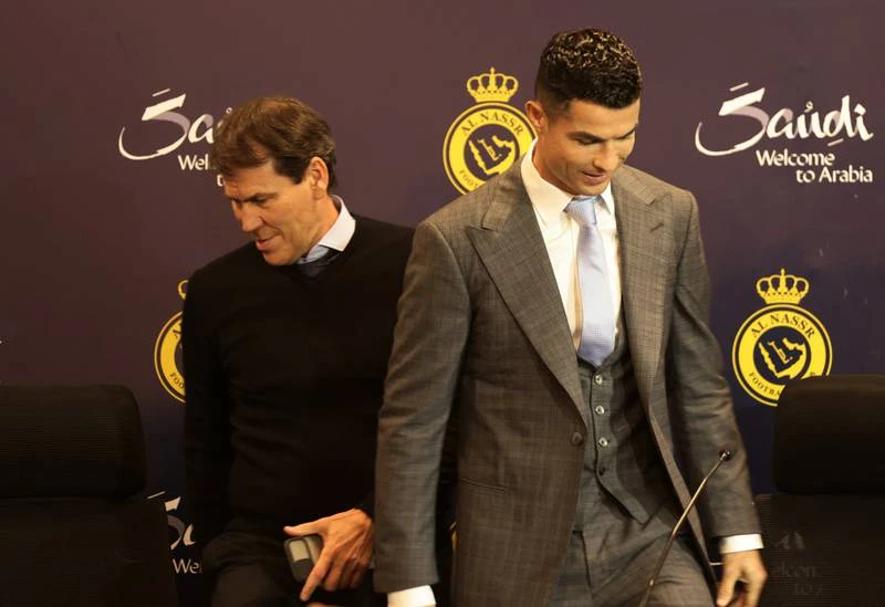 Ronaldo và HLV Rudi Garcia của Al Nassr. Ảnh: Getty Ronaldo và HLV Rudi Garcia của Al Nassr. Ảnh: Getty