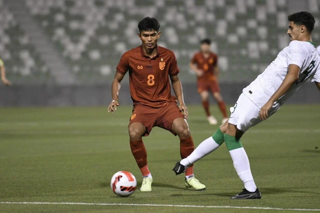 Trong khi Thái Lan hòa nhà vô địch châu Á, U-23 Saudi Arabia 2-2. Ảnh: S.S