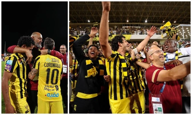 Al Ittihad vượt mặt Al Nassr và lên ngôi sớm 1 vòng đấu. Ảnh: Getty Al Ittihad vượt mặt Al Nassr và lên ngôi sớm 1 vòng đấu. Ảnh: Getty