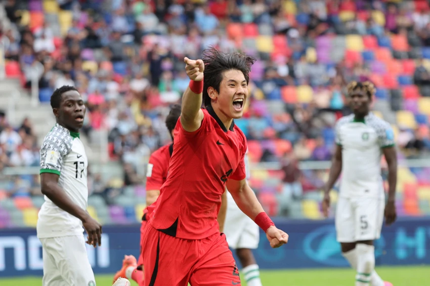 Choi Hyun-seok ghi bàn phút cuối trận, khiến "đại bàng Nigeria" gãy cánh. Ảnh: FIFA Choi Hyun-seok ghi bàn phút cuối trận, khiến "đại bàng Nigeria" gãy cánh. Ảnh: FIFA
