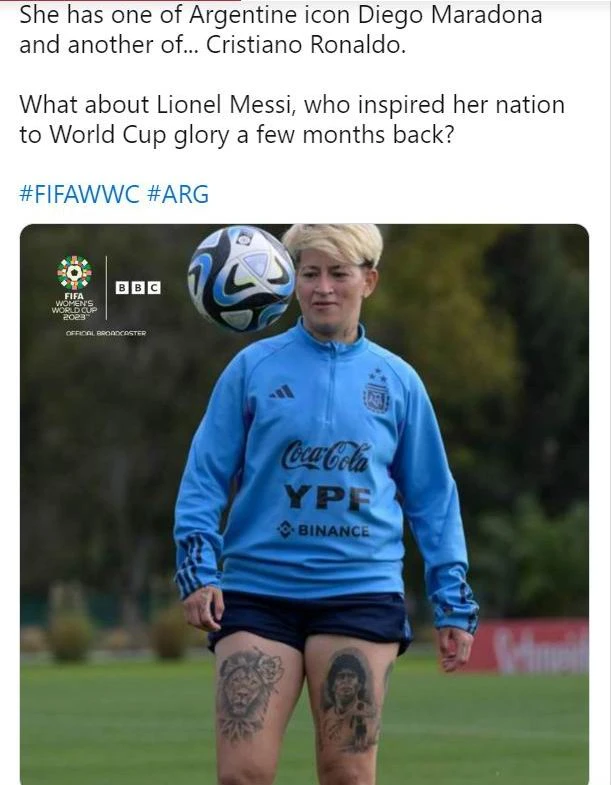 Yamila không thần tượng đồng hương Messi. Ảnh: TOI Yamila không thần tượng đồng hương Messi. Ảnh: TOI
