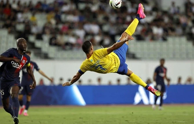 Ronaldo đang cùng Al Nassr du đấu đầu mùa ở Nhật Bản. Ảnh: K.T Ronaldo đang cùng Al Nassr du đấu đầu mùa ở Nhật Bản. Ảnh: K.T