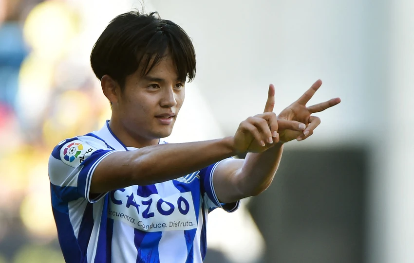 "Cậu bé hạt tiêu" Takefusa Kubo trở thành cầu thủ Nhật ghi nhiều bàn thắng nhất ở La Liga. Ảnh: A.S