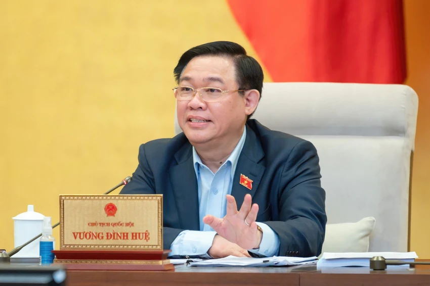 Chủ tịch Quốc hội Vương Đình Huệ tại phiên họp. Ảnh: Phạm Thắng Chủ tịch Quốc hội Vương Đình Huệ tại phiên họp. Ảnh: Phạm Thắng