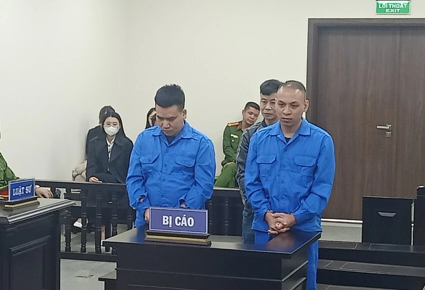 Các bị cáo tại phiên tòa. Ảnh: CTV Các bị cáo tại phiên tòa. Ảnh: CTV