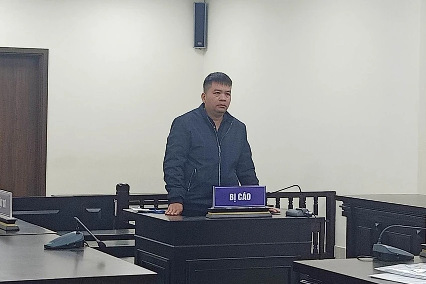 Bị cáo Lê Văn Anh tại phiên tòa. Ảnh: CTV Bị cáo Lê Văn Anh tại phiên tòa. Ảnh: CTV