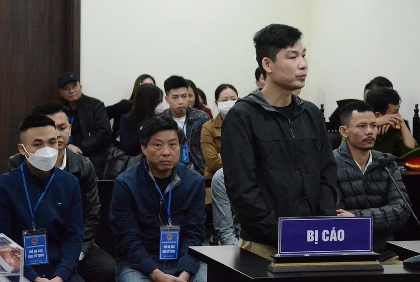 Các bị cáo tại phiên tòa. Ảnh: CTV Các bị cáo tại phiên tòa. Ảnh: CTV