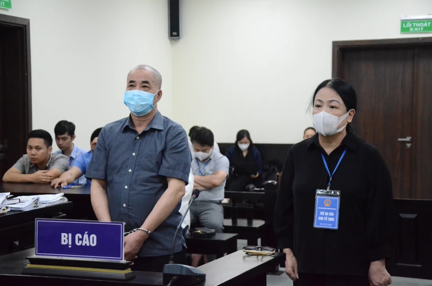 Các bị cáo tại phiên tòa. Ảnh:CTV