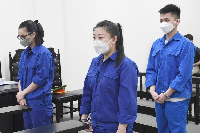 Các bị cáo tại phiên tòa. Ảnh: CTV Các bị cáo tại phiên tòa. Ảnh: CTV