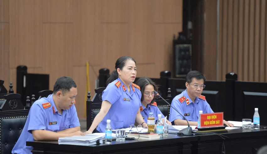 Đại diện Viện Kiểm sát tại phiên tòa. Ảnh: CTV Đại diện Viện Kiểm sát tại phiên tòa. Ảnh: CTV