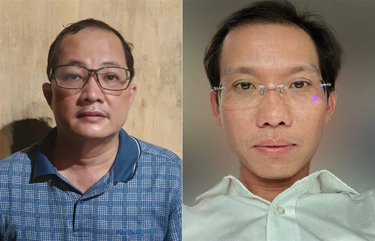 Các bị can Nguyễn Minh Quân (trái) và Nguyễn Văn Lợi Các bị can Nguyễn Minh Quân (trái) và Nguyễn Văn Lợi