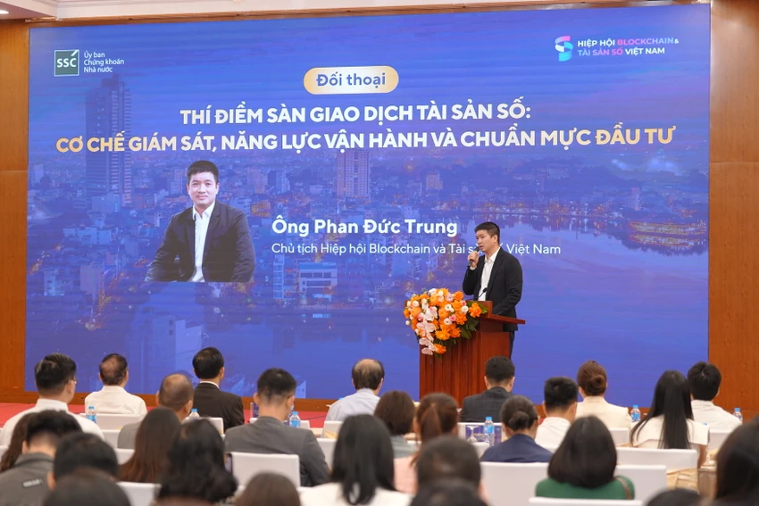 Tài sản mã hóa ông Phan Đức Trung, Chủ tịch VBA khẳng định VBA luôn là cầu nối thông tin đa phương giữa cơ quan quản lý nhà nước, doanh nghiệp và cộng đồng.JPG